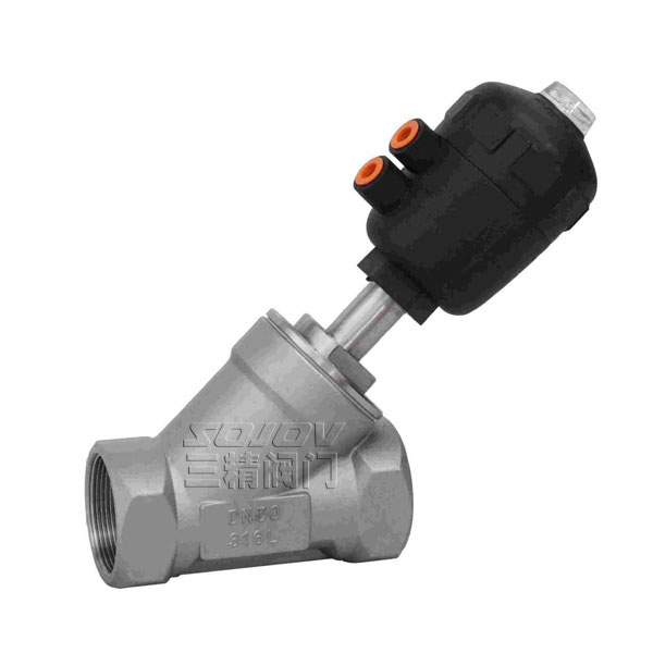 內(nèi)羅紋不銹鋼氣動(dòng)角座閥